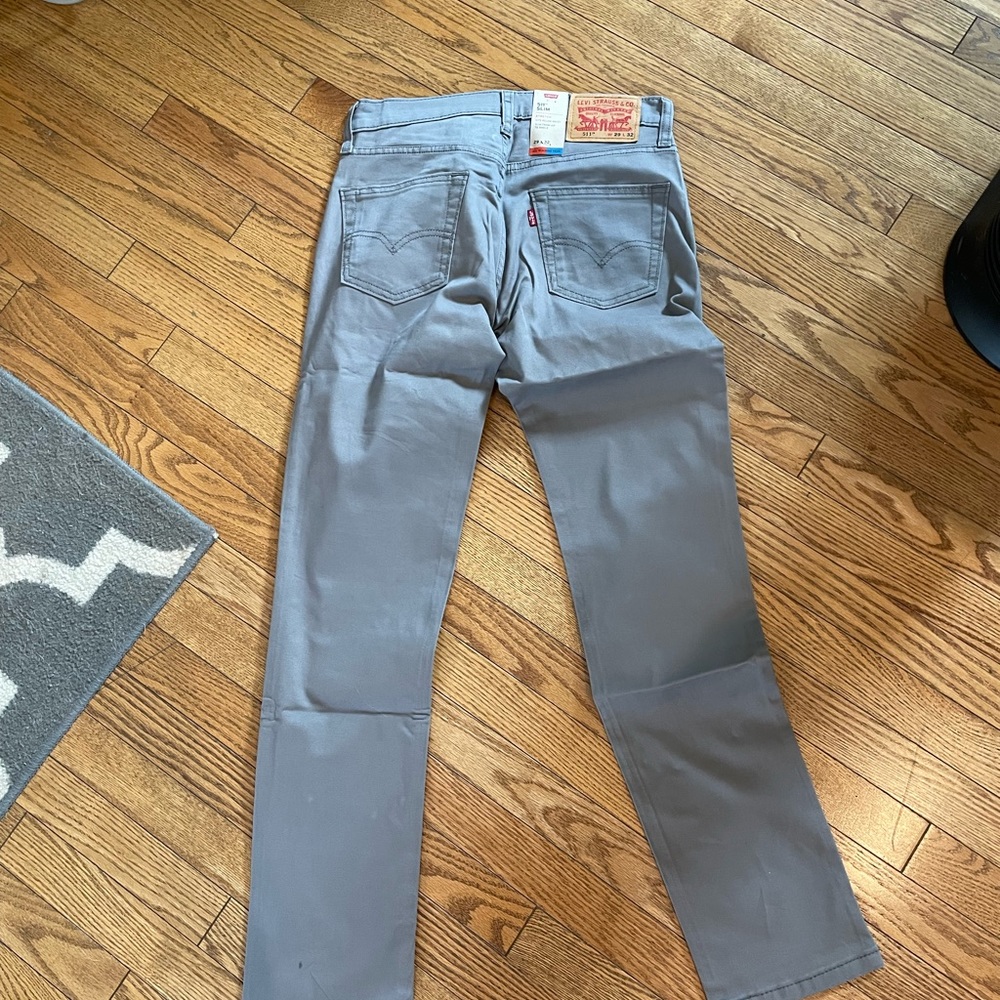 Mens Levi’s 511 slim 29x32 steel gray jeans NWT new with tags